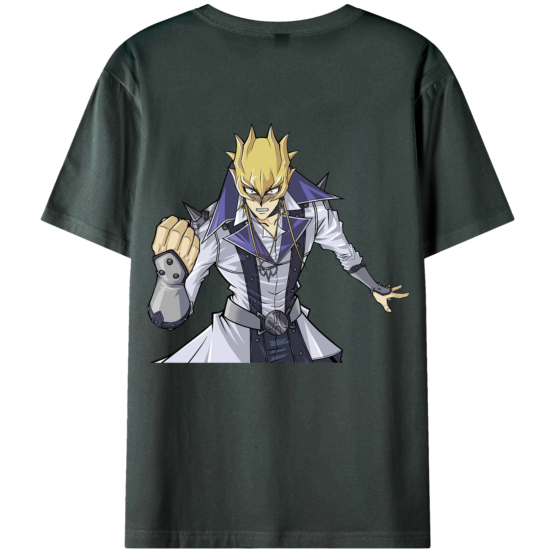 （画像用） 遊☆戯☆王 Yu-Gi-Oh! 綿100％ メンズ半袖Tシャツ（バックプリント） 通気性